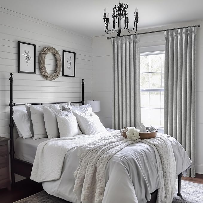 Grey Black Out Curtains 92 Inch Long - Image 6