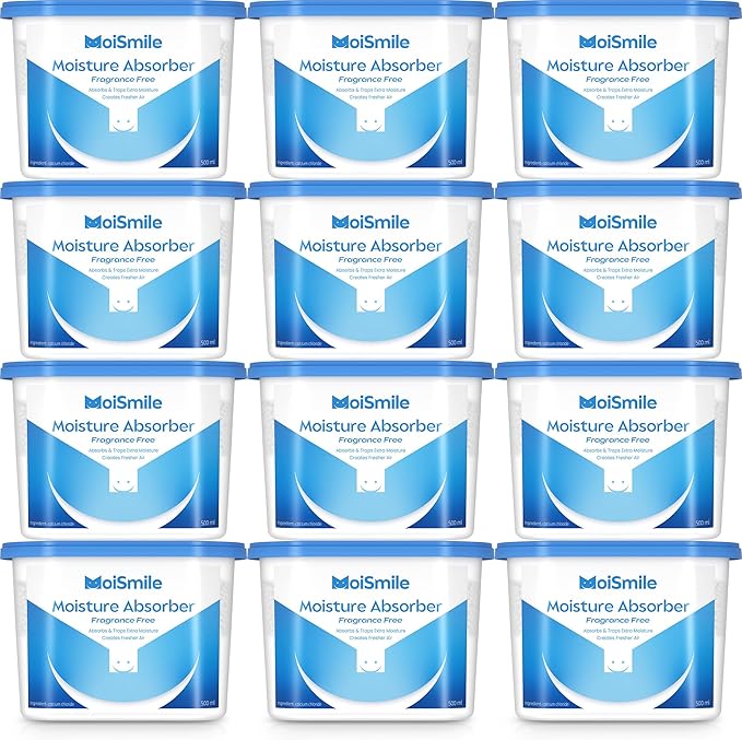 Moisture Absorbers 12 Packs, 10.8OZ Efficient Humidity Absorber ＆ Odor by MoistureAbsorbers