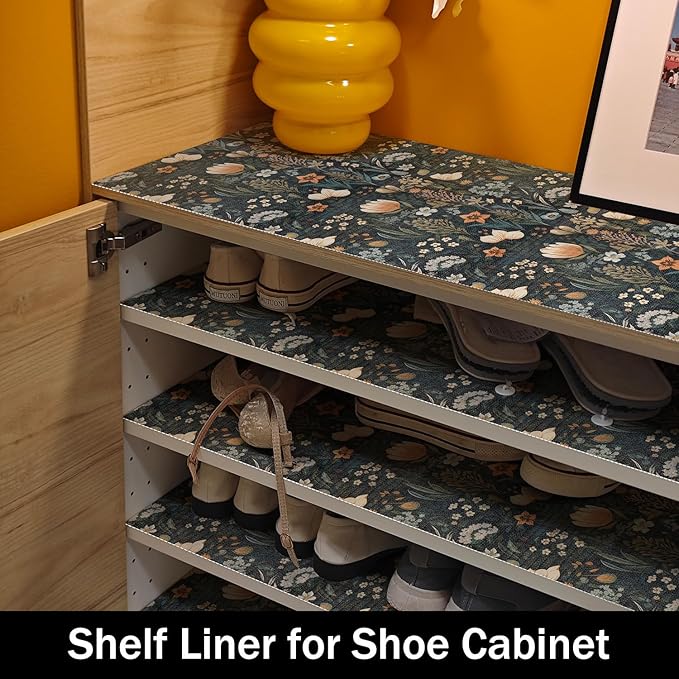 Vintage Floral Non-Slip Shelf Liner, 16IN x 10FT Non-Adhesive and Strong - Image 8