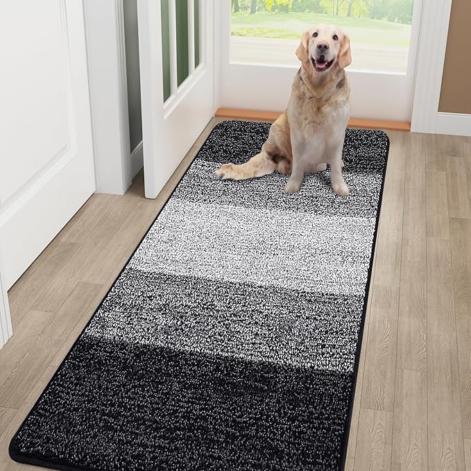 Smiry Dog Door Mat for Muddy Paws, Absorbs Moisture and Dirt, Low-Profile by Smiry