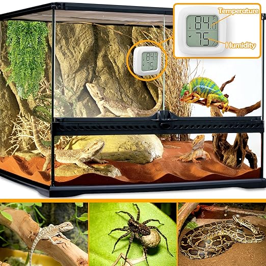 2 PCS Reptile Thermometer and Humidity Gauge - Image 2