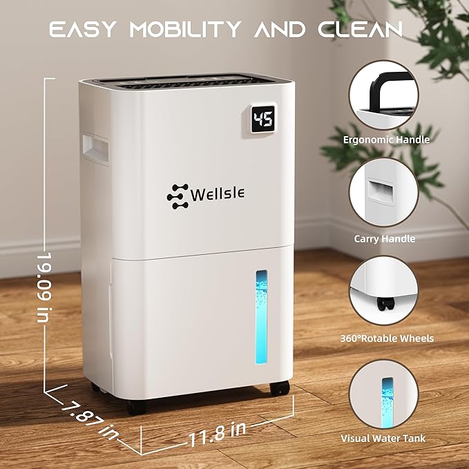3500 Sq.Ft Dehumidifier, Wellsle 50 Pint Dehumidifiers - Image 7
