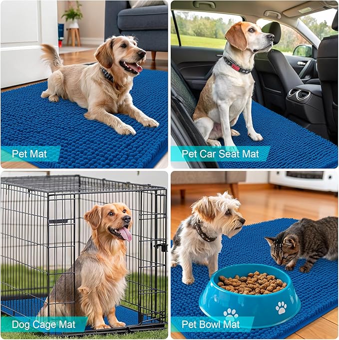 OLANLY Dog Door Mat for Muddy Paws 47x17, Absorbs Moisture and Dirt, Absorbent - Image 7