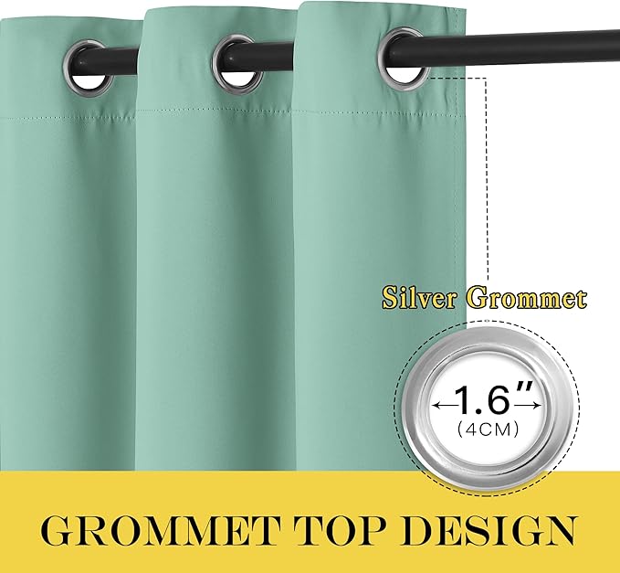 NICETOWN Blackout Curtains 72 inches Long, Grommet Privacy Window Treatment - Image 5
