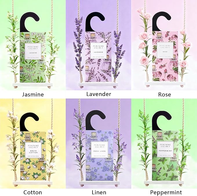 ROSE COTTAGE Large 12 Packs Hanging Closet Deodorizer Air Freshener Scented - Image 4
