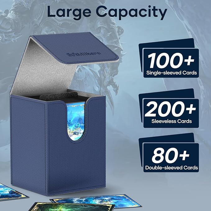 Mlikero 4 Pack Card Deck Box, Commander Deck Box Holds 400+ Single Sleeved Cards - Image 2