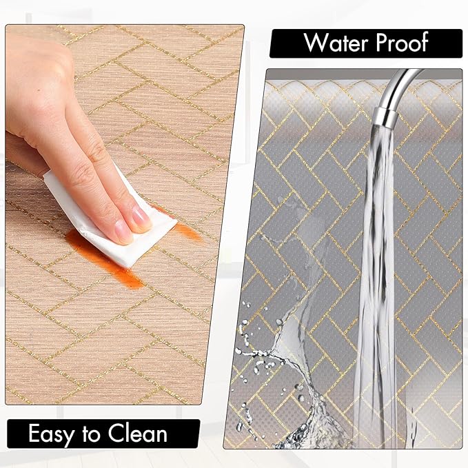 Cooyes Shelf Liner for Kitchen Cabinets – Non-Adhesive Waterproof Drawer Liner - Image 6