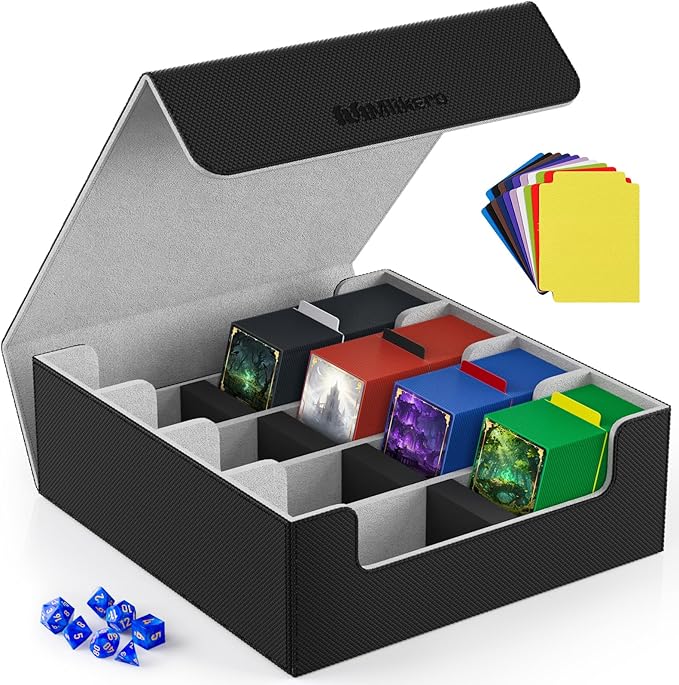 Mlikero Card Deck Case, 2400+ Trading Card Storage Box by Mlikero