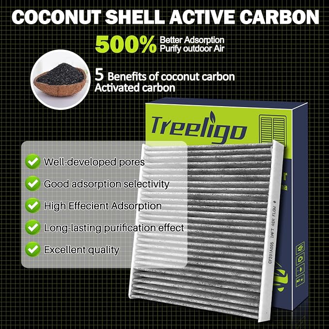 Treeligo 2 PACK CF10134 Cabin Air Filter Compatible - Image 3