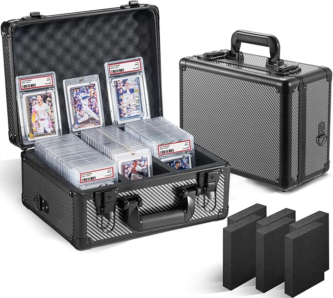Graded Card Storage Box, Trading Cards Slab Carrying Case, 3 Row Hard Sports by Unknown