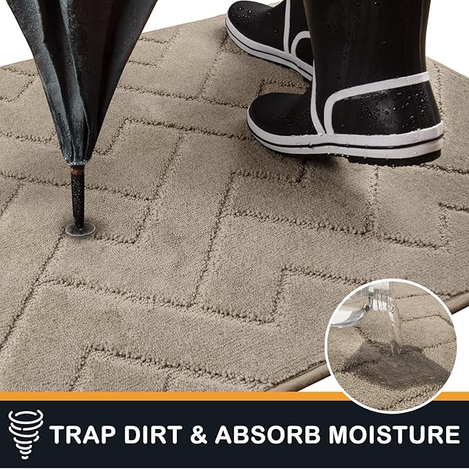 PURRUGS Dirt Trapping Door Mat 34" x 59", Non-Slip Machine Washable Entry Rug - Image 5