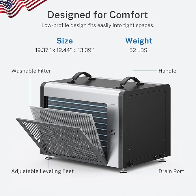 Yaufey 125 Pints Commercial Dehumidifier - Image 6