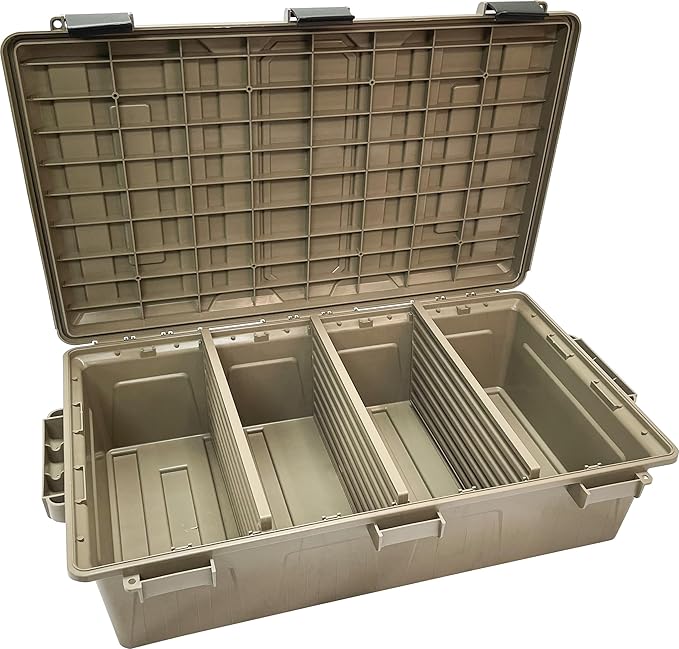 MTM ACDC50, Divided Ammo Crate Utility Box, Water Resistant, Ammo Storage Box by MTMCase-Gard