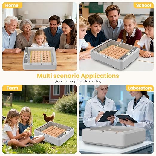 36-60 Egg Incubator with Automatic Egg Turning and Humidity Control, Adjustable - Image 7