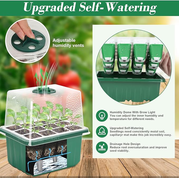 Mckanti 4 Set Self-Watering Seed Starter Tray Kits - Image 3