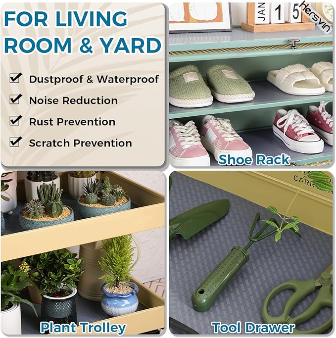 Hersvin Shelf Liners 20 in x 20 ft EVA Drawer Mats, Non-Adhesive Cupboard Pad - Image 9
