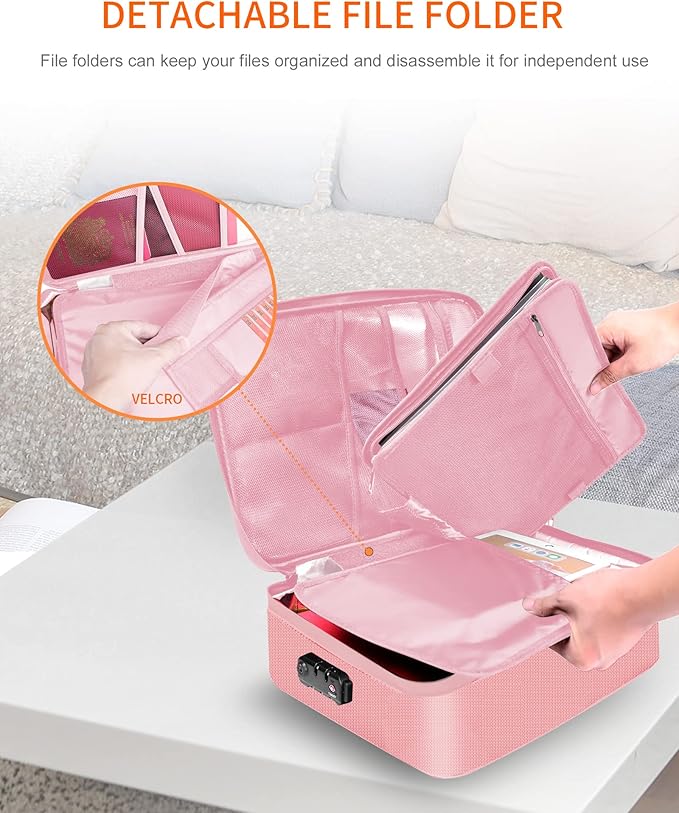 Noiposi Important Document Organizer, Waterproof and Fireproof Document Box - Image 7