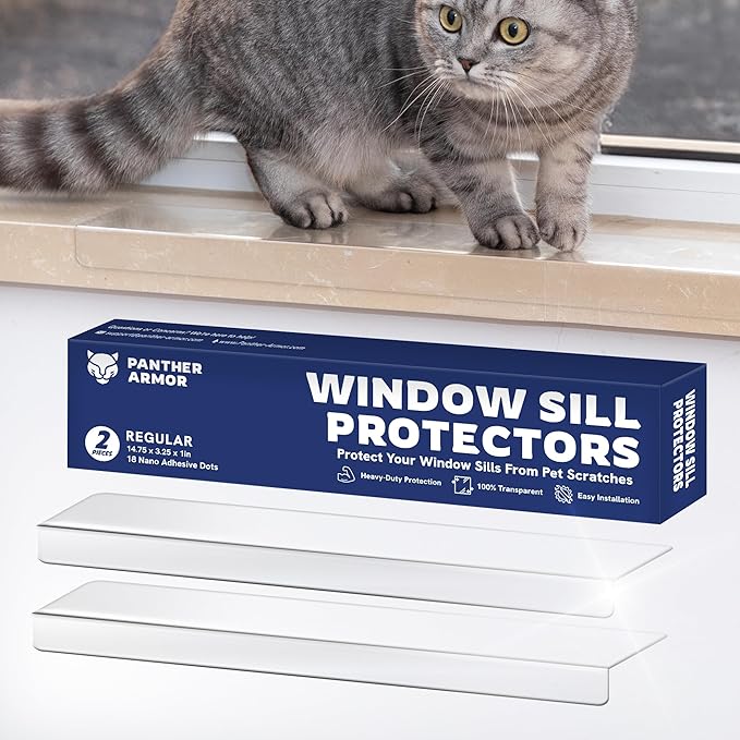Panther Armor Window Sill Protector 2 Pack, Window Sill Cover and Windowsill by PantherArmor