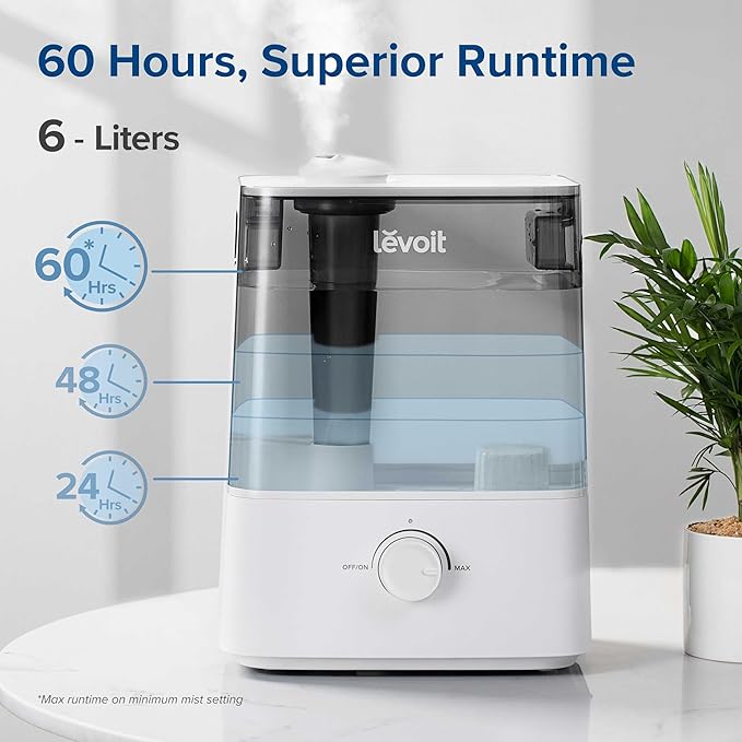 LEVOIT Classic300 Ultrasonic Top Fill Humidifier, Extra Large 6L Tank Last - Image 2