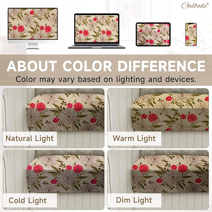 14Pcs Stretch Patio Cushion Cover, Floral Couch & Sofa Slipcovers - Image 6
