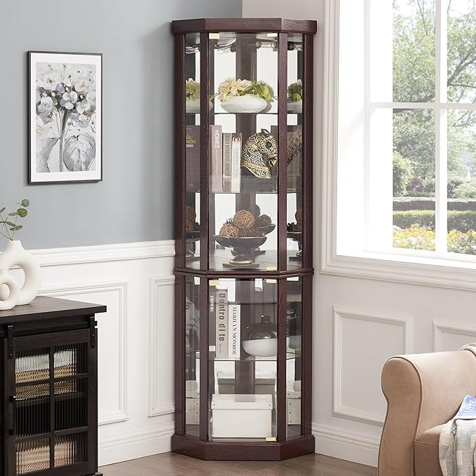 Elegant Corner Curio Cabinet by ALYIAMXL