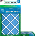 Filterbuy 10x25x1 Air Filter MERV 13 Optimal Smoke & Allergy Defense, by Filterbuy