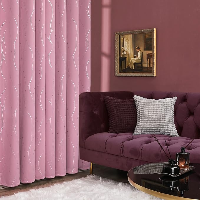 Deconovo Pink Blackout Curtains - Image 4