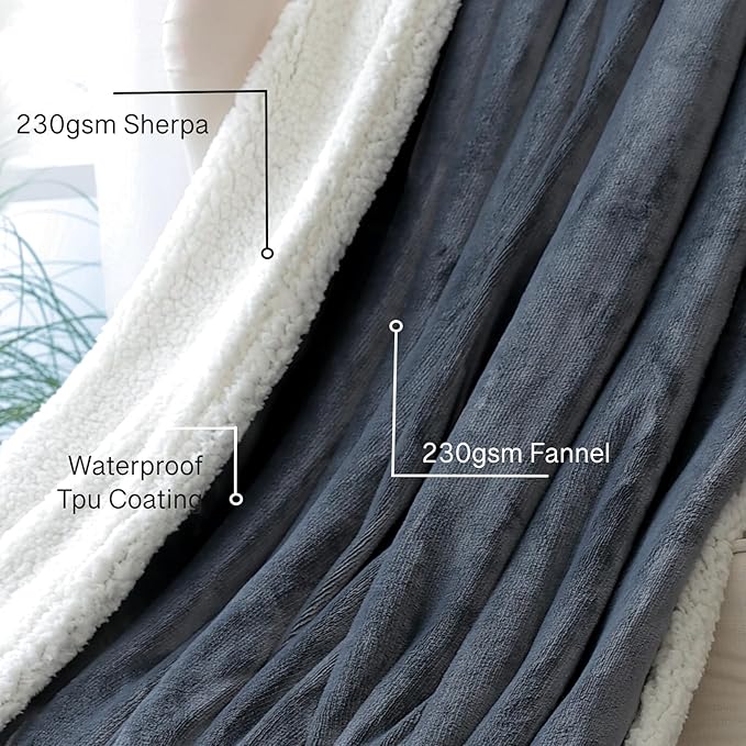 Waterproof Queen Size Blankets for Bed 60'' x 80'', Water Proof and Stain - Image 5