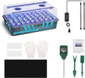 Indoor Seed Starting Kit with 60-Cell Self-Watering Tray, LED Grow Light by Terronix