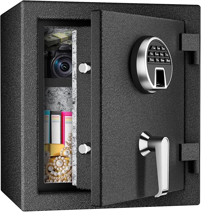 WASJOYE Biometric Fireproof Safe Box by WASJOYEUS