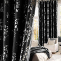 NICETOWN 100% Black Out Curtains 63 inch Long 2 Panels, Grommet Branch Pattern by NICETOWN