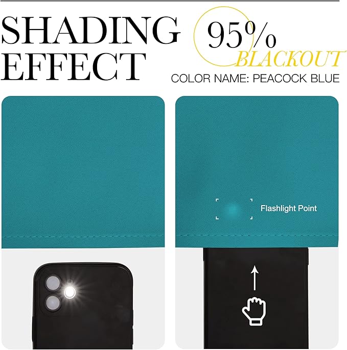 NICETOWN Room Darkening Curtains 63 inch Length 2 Panels, Thermal Insulated - Image 5