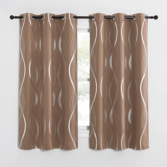 NICETOWN Bedroom Small Blackout Curtain Panels, Window Treatment Thermal - Image 2