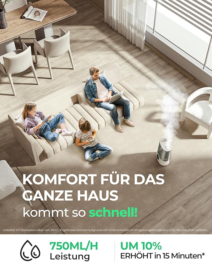 Homvana Humidifier Large Room, 7L Smart Warm and Cool Mist, Top-Fill Humidifiers - Image 9