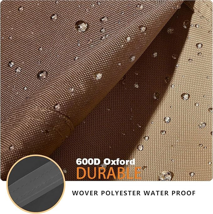 Waterproof Patio Loveseat Cover, 76W x 32.7D x 33H inches Heavy Duty 600D - Image 4