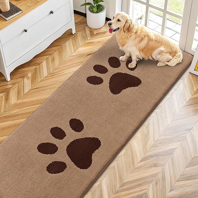 Smiry Dog Door Mat for Muddy Paws, Absorbs Moisture and Dirt, Low-Profile by Smiry
