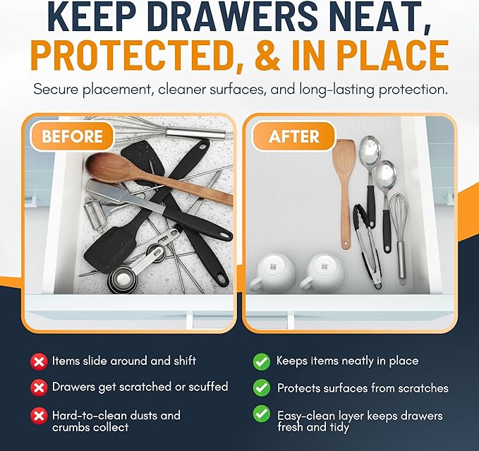 Shelf Liner Drawer Liner for Kitchen Cabinets Non-Adhesive by Linda’s Essentials - Image 5