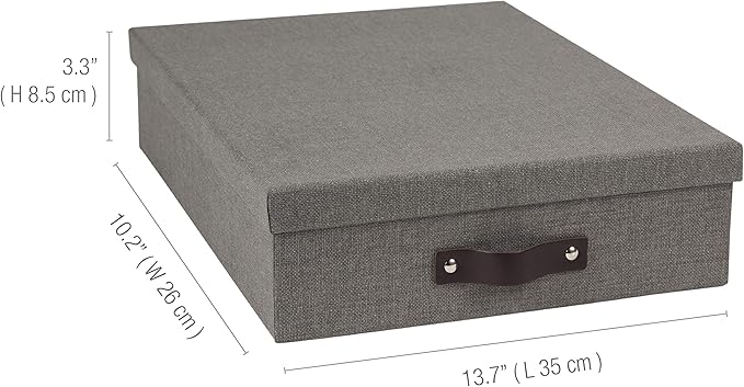 Bigso Oskar Canvas Fiberboard Document Letter Box - Image 3