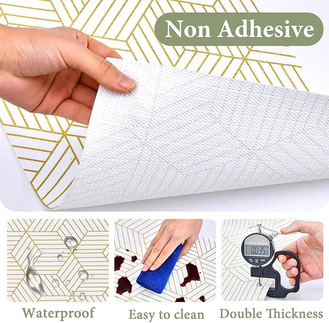 Shelf Liners for Kitchen Cabinets 35.4 in X 39.5 Ft, Non Adhesive Cabinet Liner - Image 4