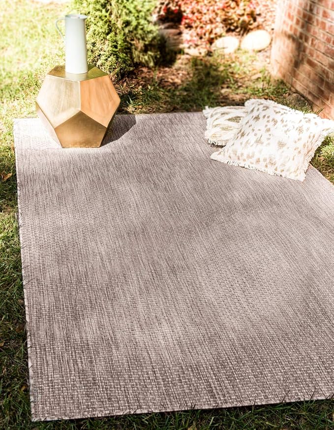 Unique Loom Collection Casual Transitional Solid Heathered Indoor/Outdoor by UniqueLoom