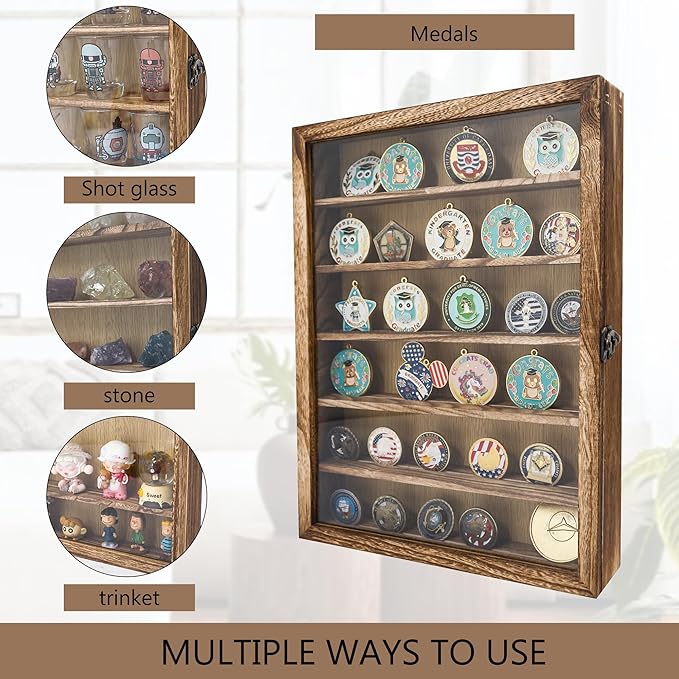 12x16 Shadow Box Frame with Removable Shelves, Collectible Display Shelves Case - Image 3