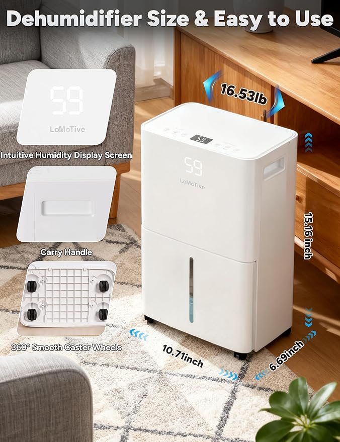2500 Sq.Ft Dehumidifier for Home Basement 34 Pints Max - Image 2