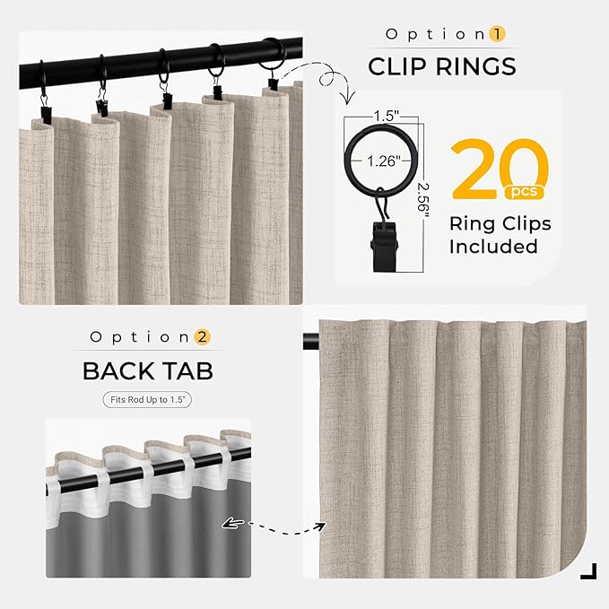 INOVADAY Thermal Sliding Door Curtains 100% Blackout Curtains - Image 4