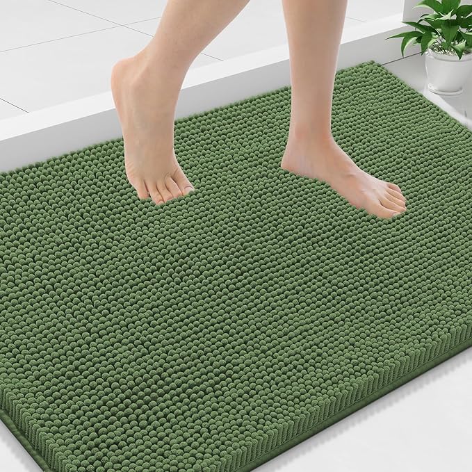 Smiry Luxury Chenille Bathroom Rugs 36x24, Extra Soft and Absorbent Shaggy Bath by Smiry
