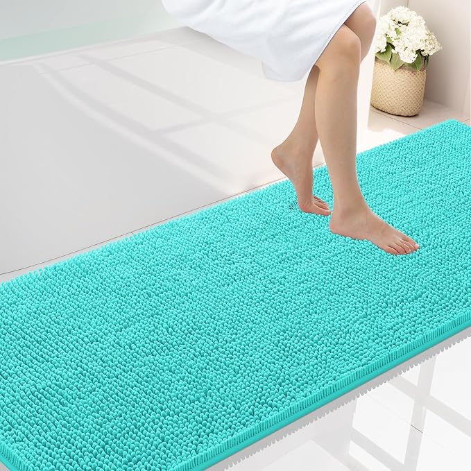 Smiry Luxury Chenille Bathroom Rugs 70x24, Extra Soft and Absorbent Shaggy Bath by Smiry