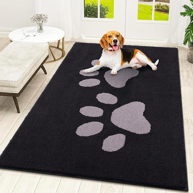 Smiry Dog Door Mat for Muddy Paws, Absorbs Moisture and Dirt, Low-Profile by Smiry