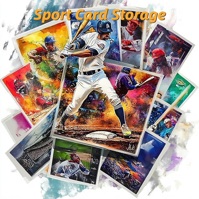 Bulk 900 Capacity Trading Cards Storage Box, in Total 25 Pack Brown White - Image 7