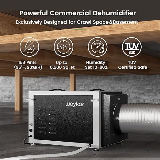 Waykar 158 Pints Crawl Space Dehumidifier - Image 2