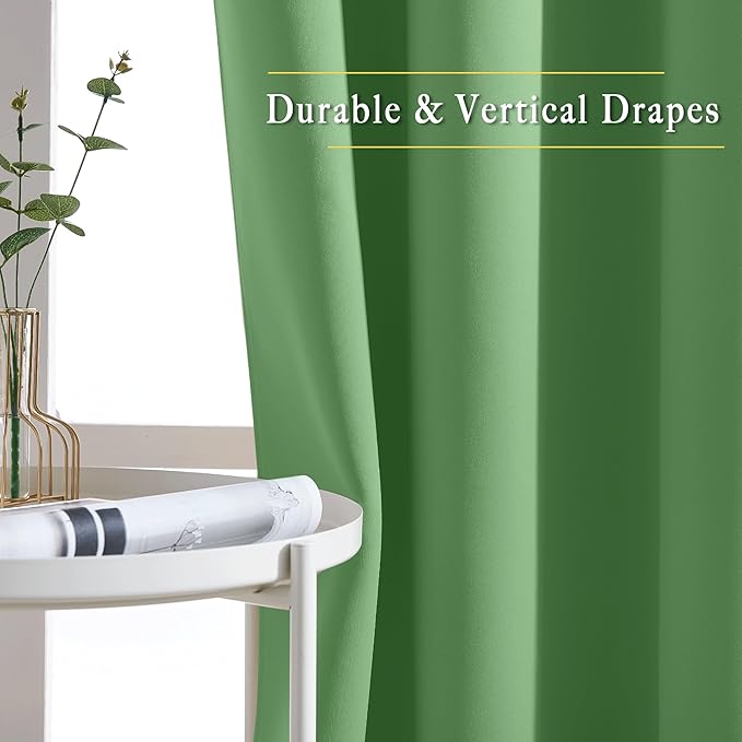 NICETOWN Froest Green Blackout Curtains - Image 6
