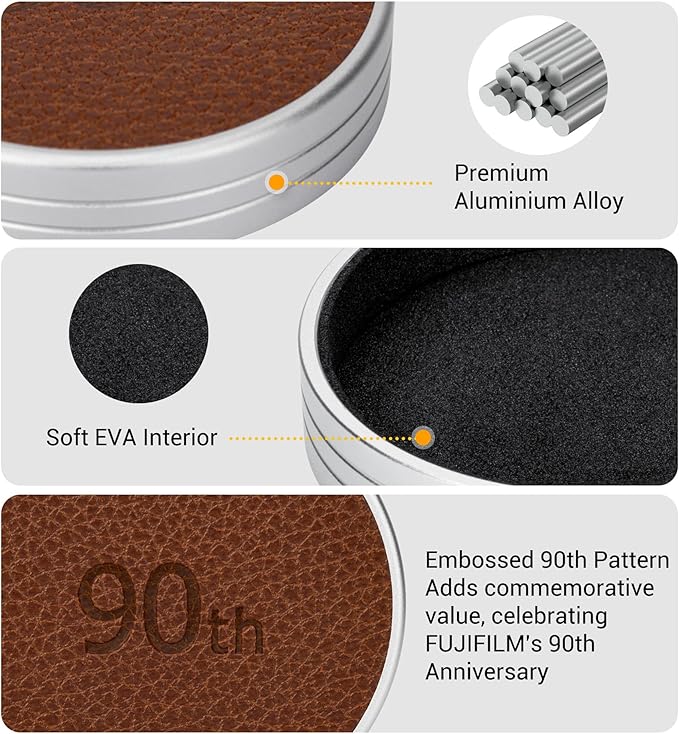 Retro Leather Lens Cap for Fujifilm Instax Mini EVO, Accessories for Fuji Mini - Image 2
